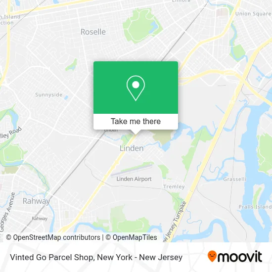 Vinted Go Parcel Shop map