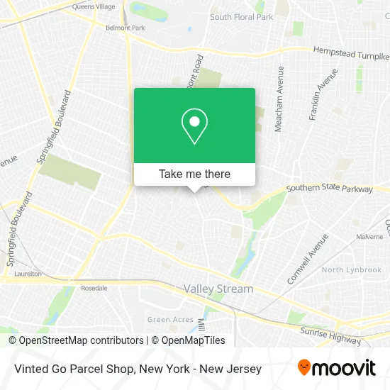 Vinted Go Parcel Shop map