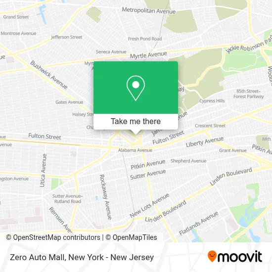 Zero Auto Mall map