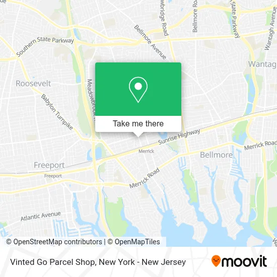Vinted Go Parcel Shop map