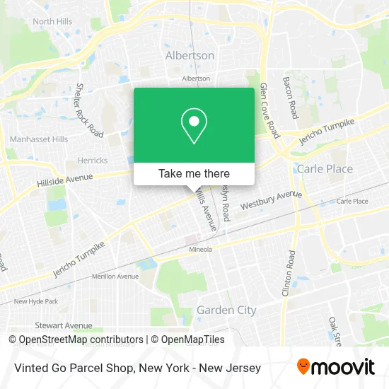 Vinted Go Parcel Shop map