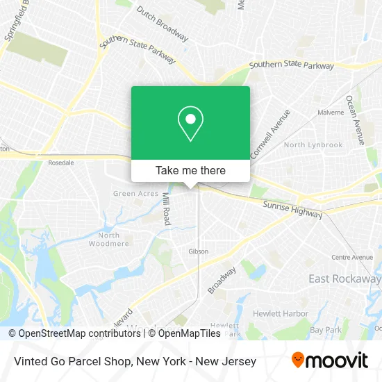 Vinted Go Parcel Shop map