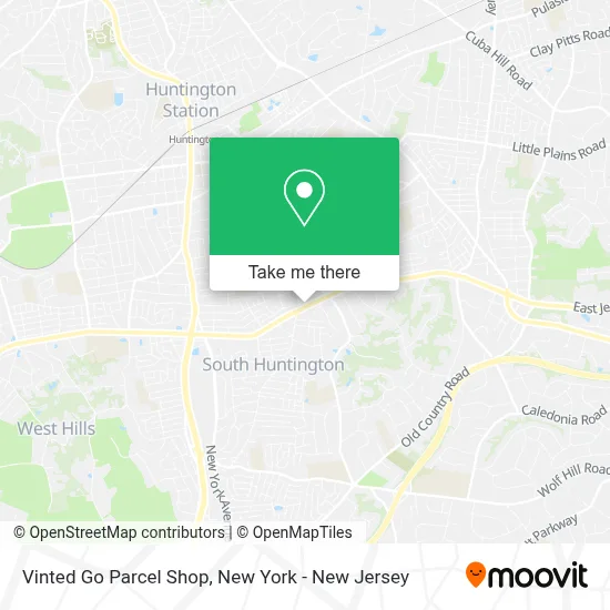 Vinted Go Parcel Shop map