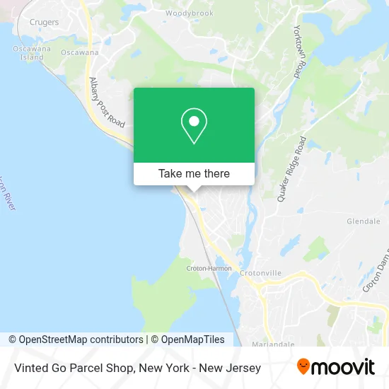 Vinted Go Parcel Shop map