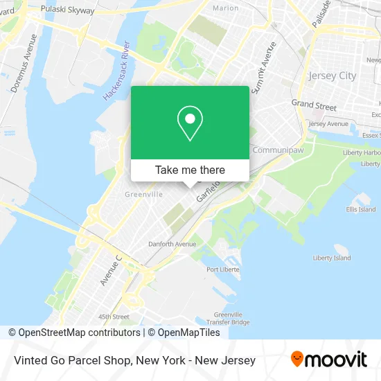 Vinted Go Parcel Shop map