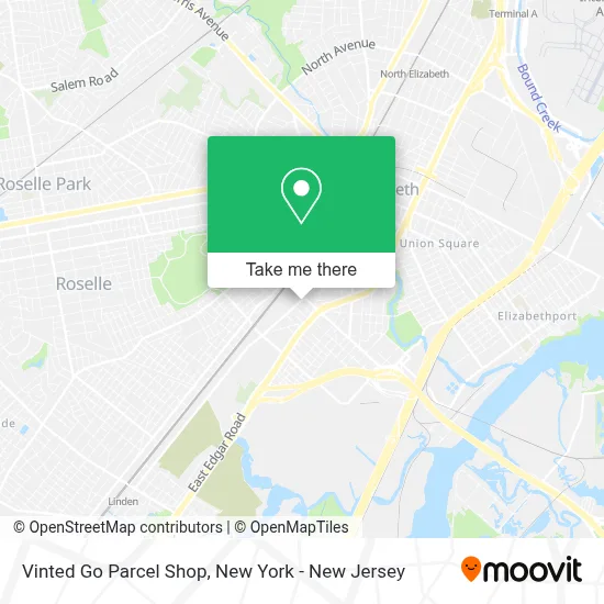 Vinted Go Parcel Shop map