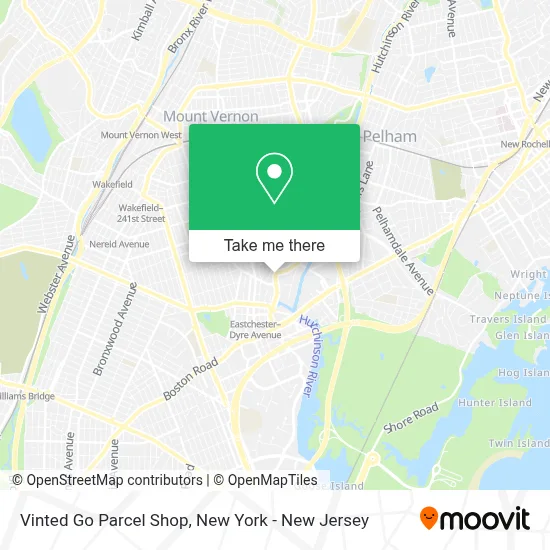 Vinted Go Parcel Shop map