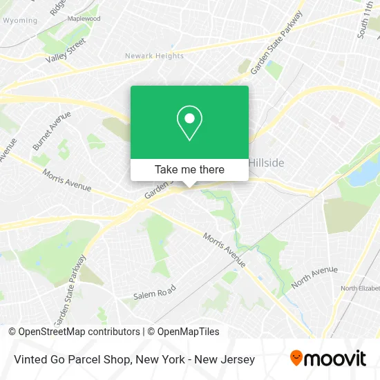 Vinted Go Parcel Shop map
