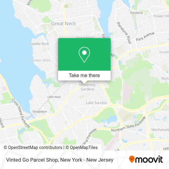 Vinted Go Parcel Shop map