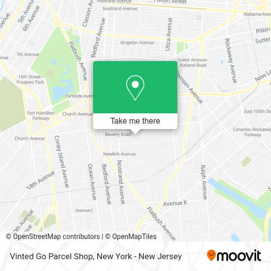 Vinted Go Parcel Shop map