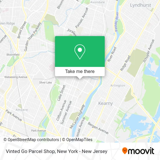 Vinted Go Parcel Shop map