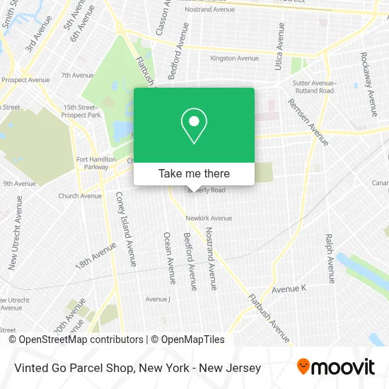 Vinted Go Parcel Shop map