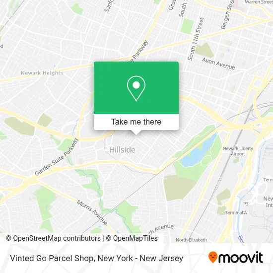 Vinted Go Parcel Shop map