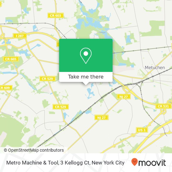 Mapa de Metro Machine & Tool, 3 Kellogg Ct