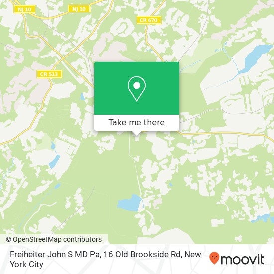 Mapa de Freiheiter John S MD Pa, 16 Old Brookside Rd