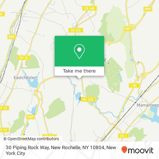 Mapa de 30 Piping Rock Way, New Rochelle, NY 10804