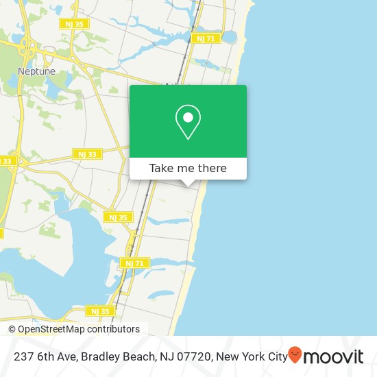 237 6th Ave, Bradley Beach, NJ 07720 map