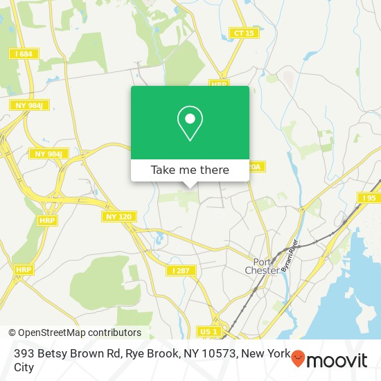 Mapa de 393 Betsy Brown Rd, Rye Brook, NY 10573