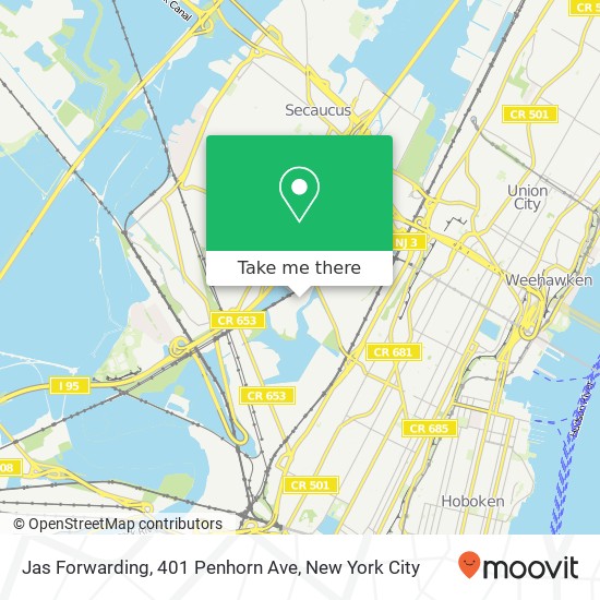 Mapa de Jas Forwarding, 401 Penhorn Ave