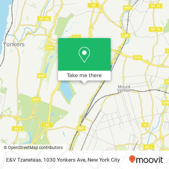 Mapa de E&V Tzaneteas, 1030 Yonkers Ave