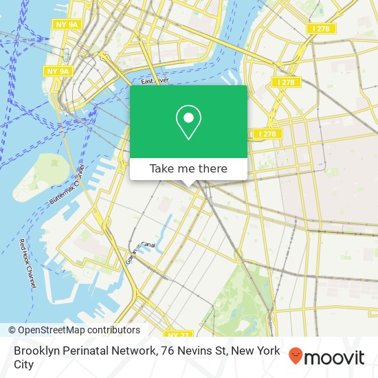 Mapa de Brooklyn Perinatal Network, 76 Nevins St