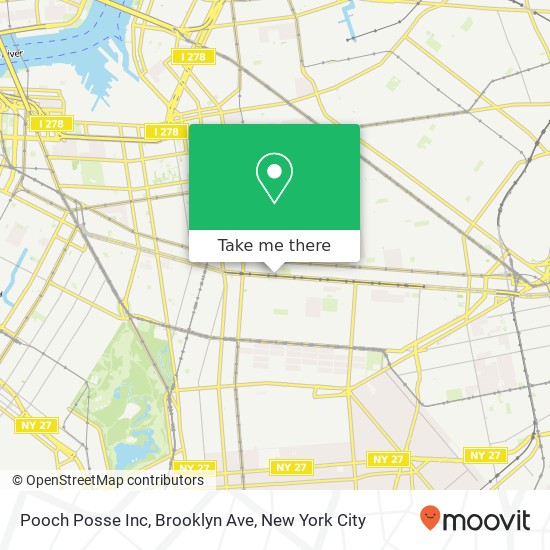 Mapa de Pooch Posse Inc, Brooklyn Ave