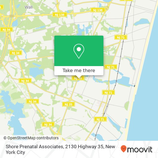 Mapa de Shore Prenatal Associates, 2130 Highway 35