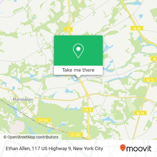 Ethan Allen, 117 US Highway 9 map