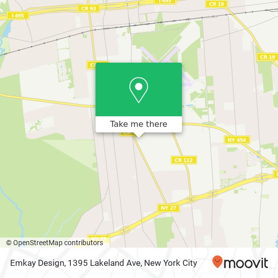 Mapa de Emkay Design, 1395 Lakeland Ave