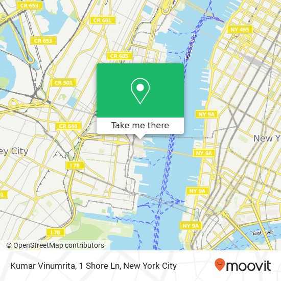 Mapa de Kumar Vinumrita, 1 Shore Ln