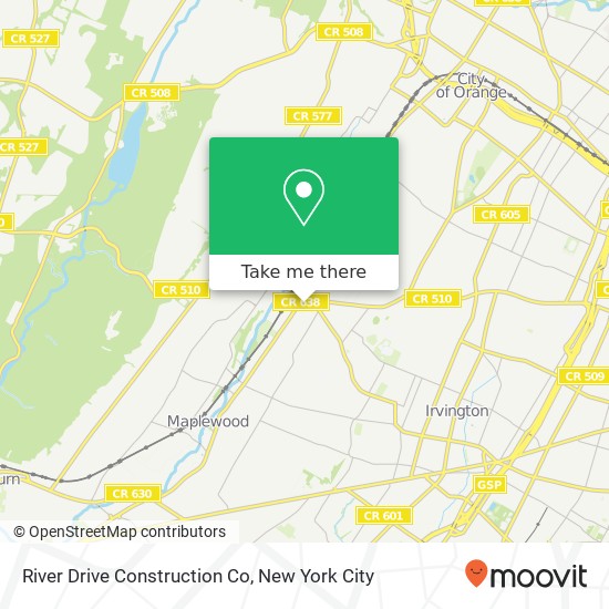 River Drive Construction Co map