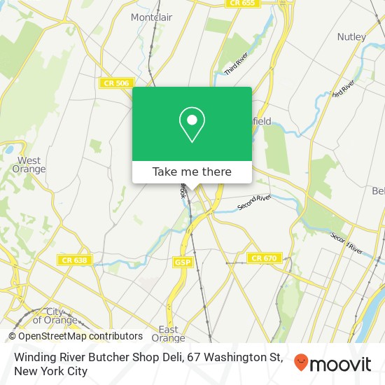 Mapa de Winding River Butcher Shop Deli, 67 Washington St