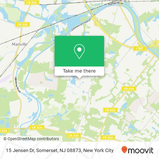 Mapa de 15 Jensen Dr, Somerset, NJ 08873