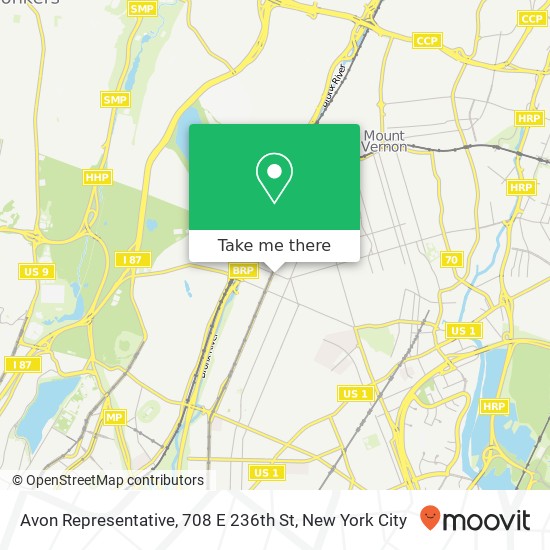 Mapa de Avon Representative, 708 E 236th St