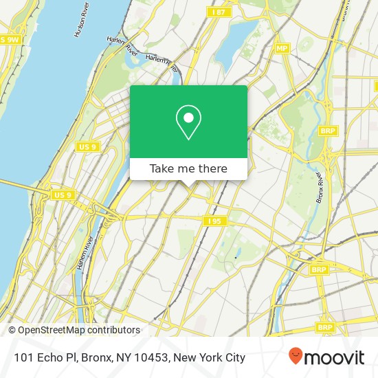 101 Echo Pl, Bronx, NY 10453 map