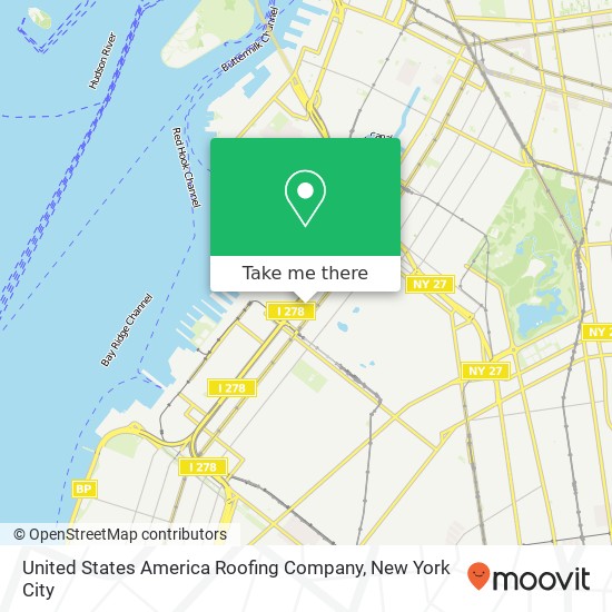 United States America Roofing Company map