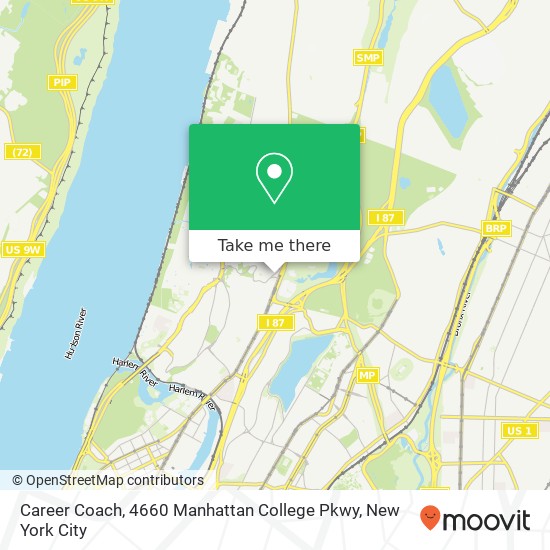 Mapa de Career Coach, 4660 Manhattan College Pkwy