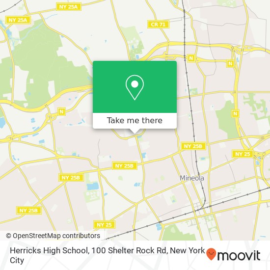 Herricks High School, 100 Shelter Rock Rd map