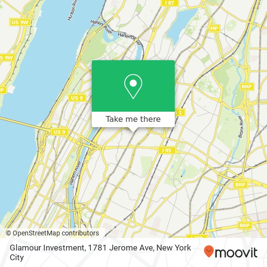 Mapa de Glamour Investment, 1781 Jerome Ave