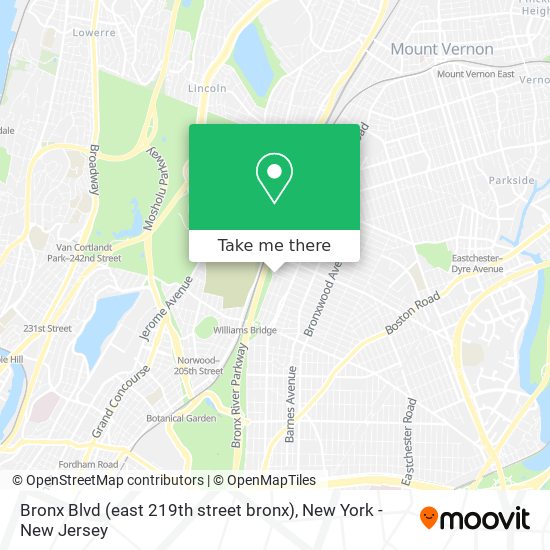 Bronx Blvd (east 219th street bronx) map