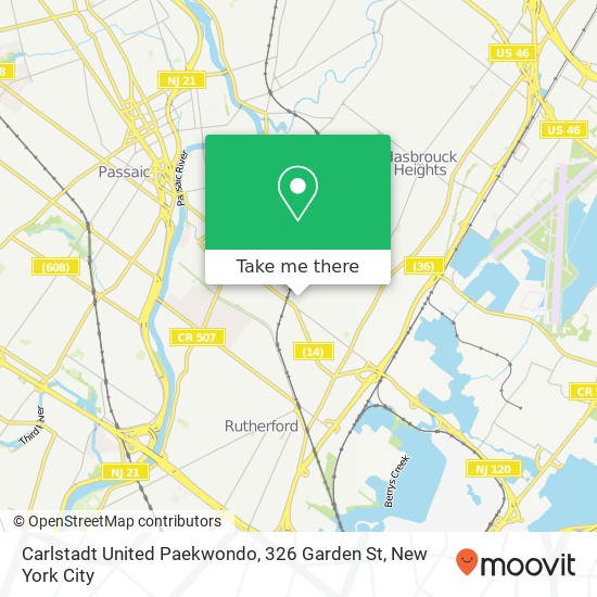 Carlstadt United Paekwondo, 326 Garden St map