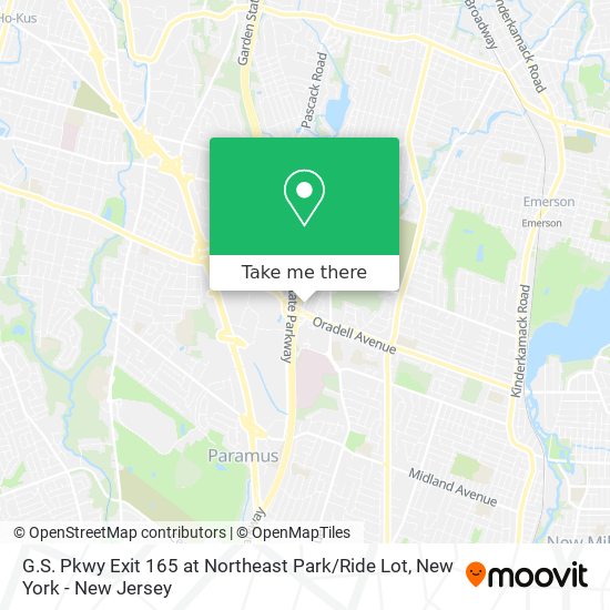 Mapa de G.S. Pkwy Exit 165 at Northeast Park / Ride Lot