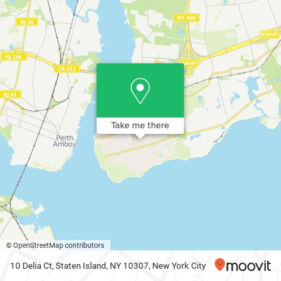Mapa de 10 Delia Ct, Staten Island, NY 10307