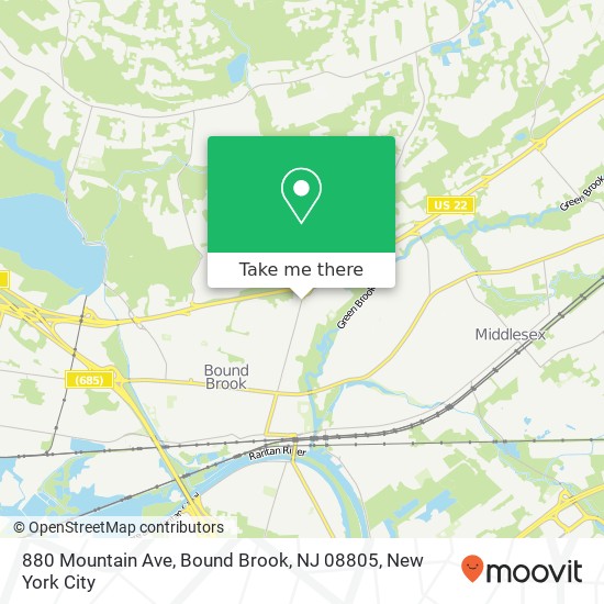 880 Mountain Ave, Bound Brook, NJ 08805 map