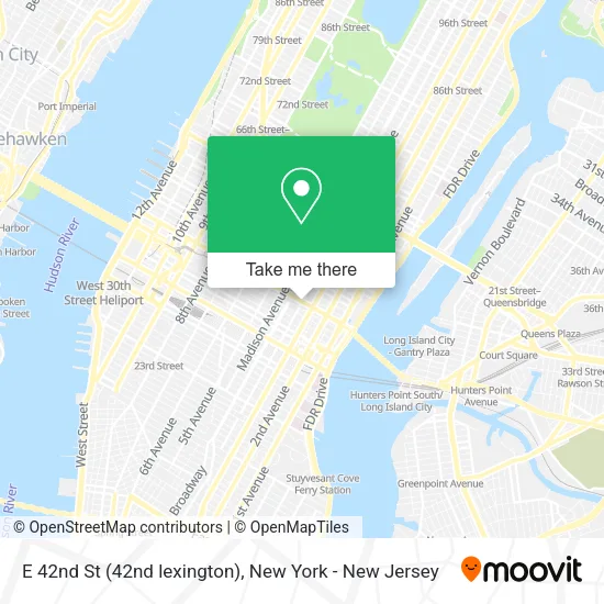 E 42nd St (42nd lexington) map