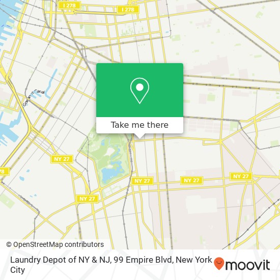 Mapa de Laundry Depot of NY & NJ, 99 Empire Blvd