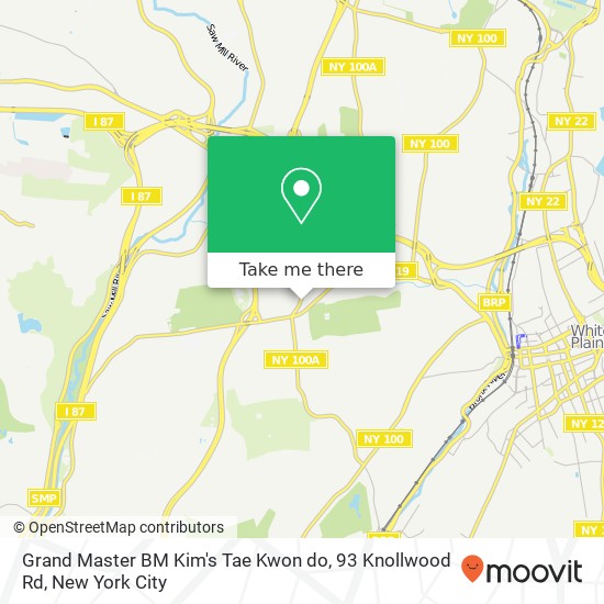 Grand Master BM Kim's Tae Kwon do, 93 Knollwood Rd map
