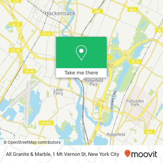 Mapa de All Granite & Marble, 1 Mt Vernon St