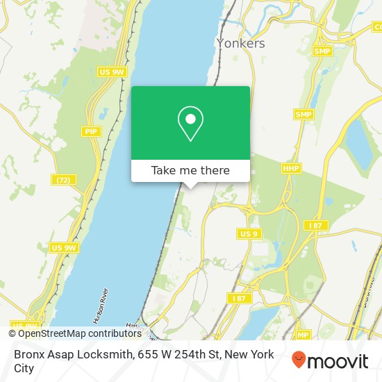 Mapa de Bronx Asap Locksmith, 655 W 254th St