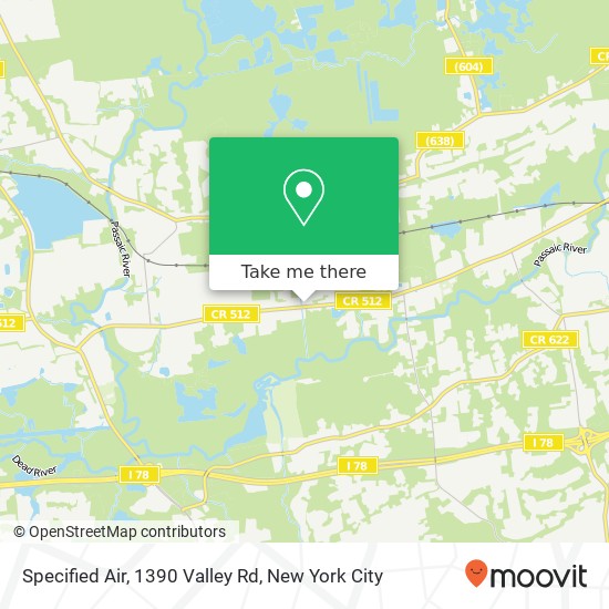 Mapa de Specified Air, 1390 Valley Rd